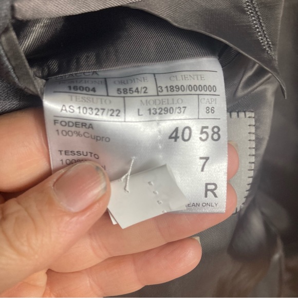 CANALI blazer sportcoat men's 40R giacca uomo gray 2 button wool solid - Picture 14 of 14